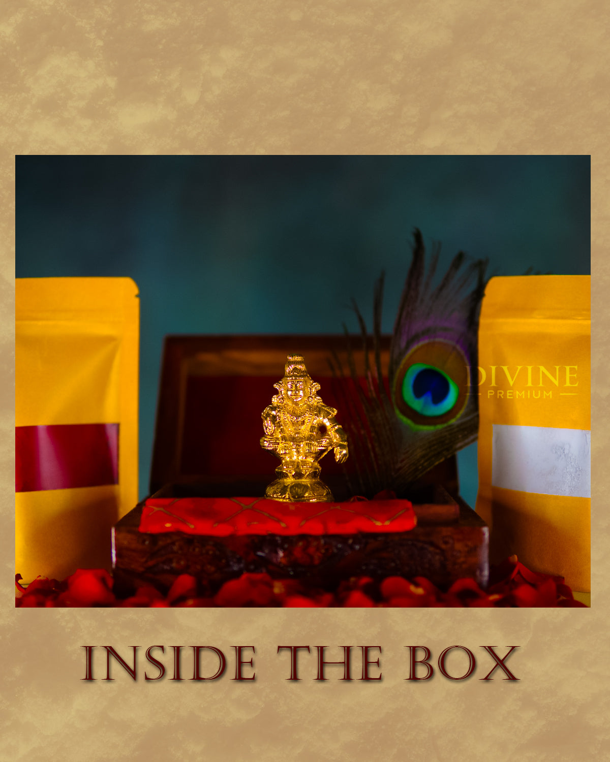 Lord Ayyappan Handmade Brass Idol (4 inch)