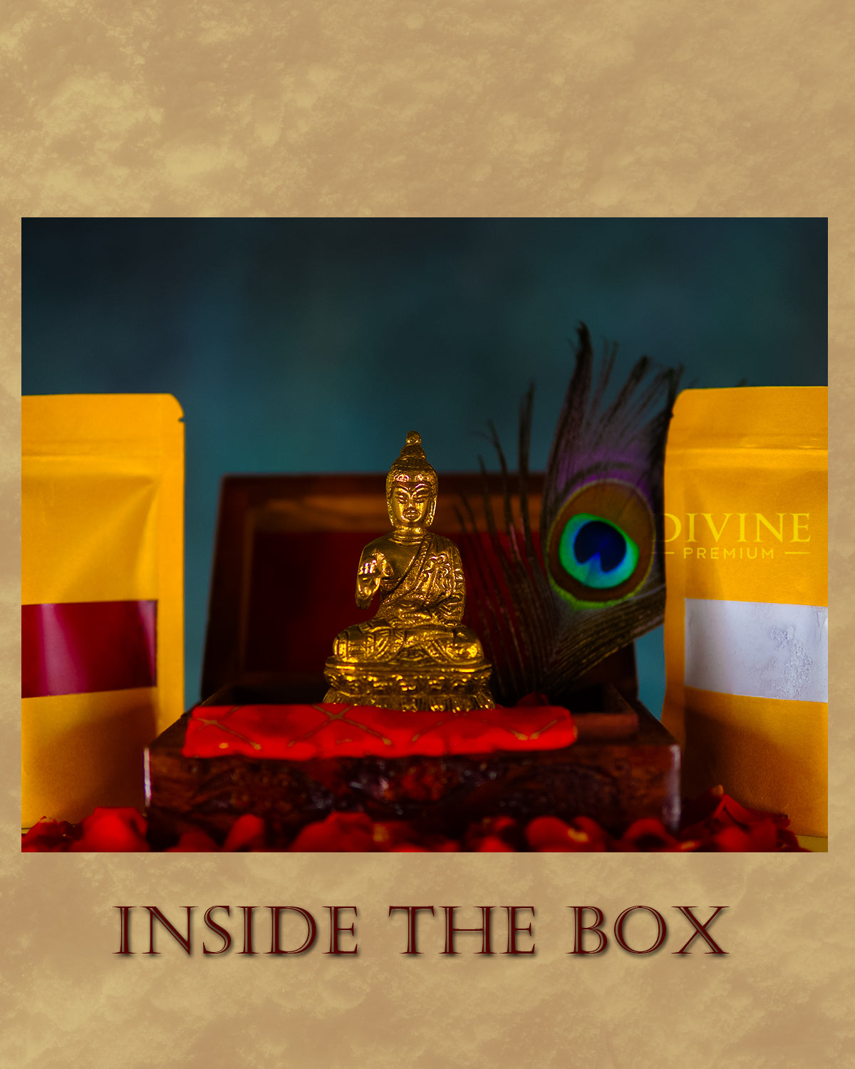 Lord Buddha Handmade Brass Idol (4 inch)