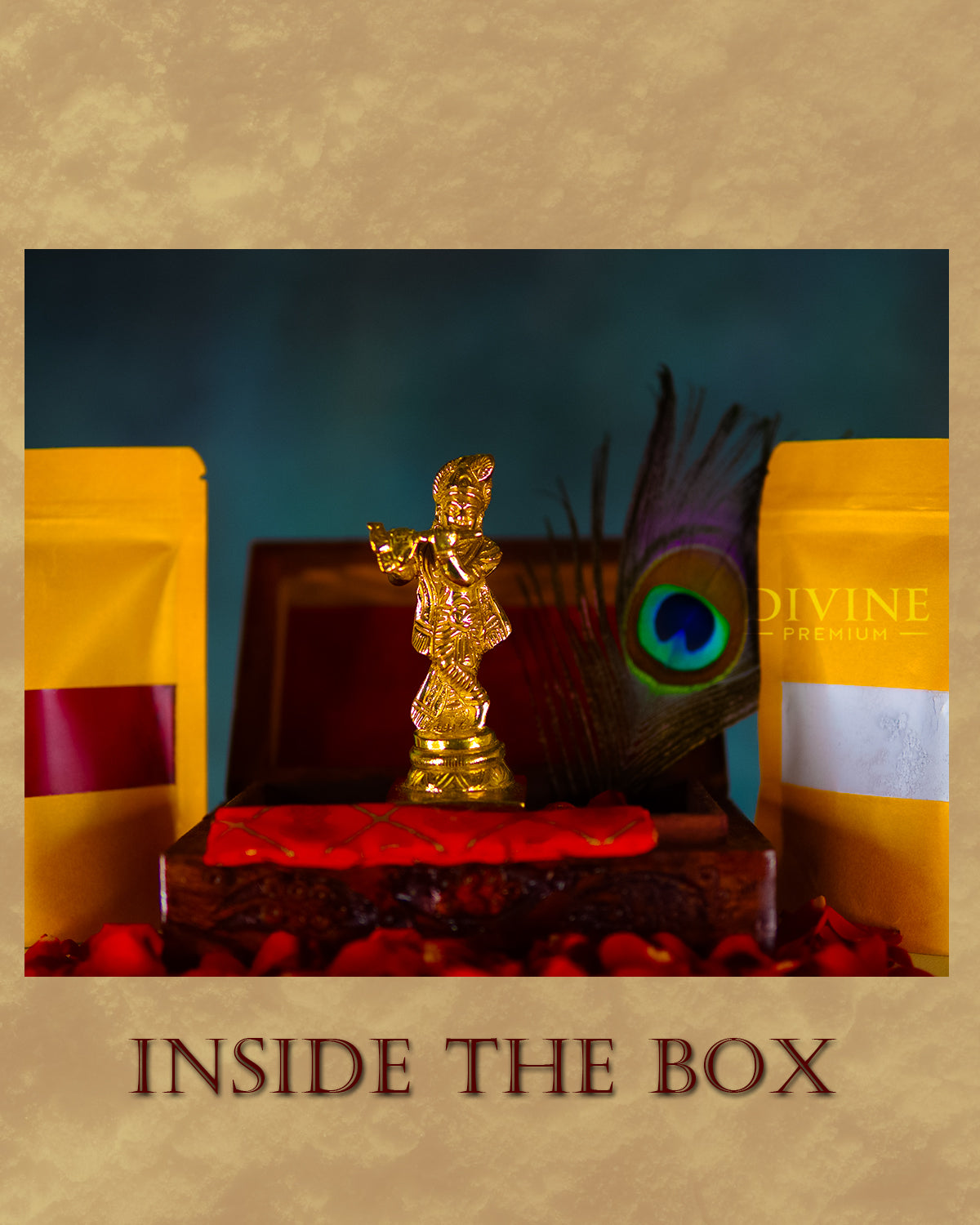 Lord Krishna Handmade Brass Idol (4 inch)