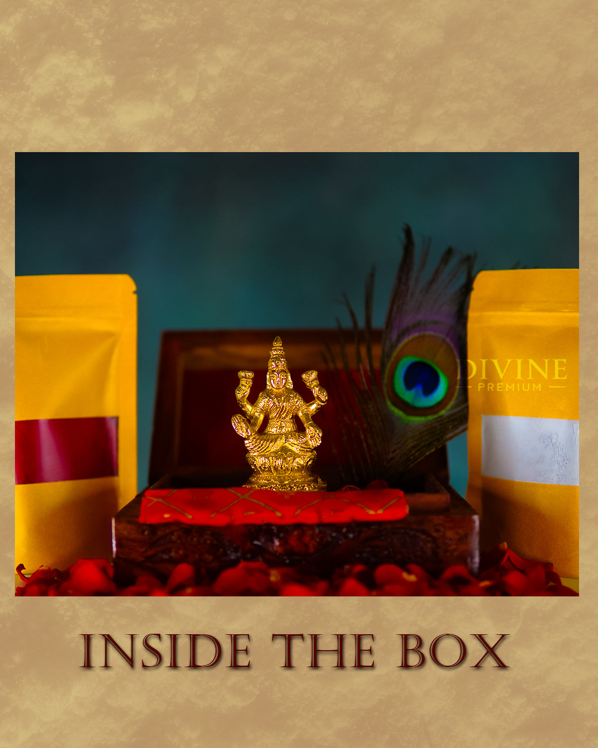 Goddess Lakshmi Handmade Brass Idol (4 inch)