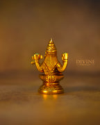 Goddess Saraswathi Handmade Brass Idol (4 inch)