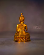 Lord Buddha Handmade Brass Idol (4 inch)