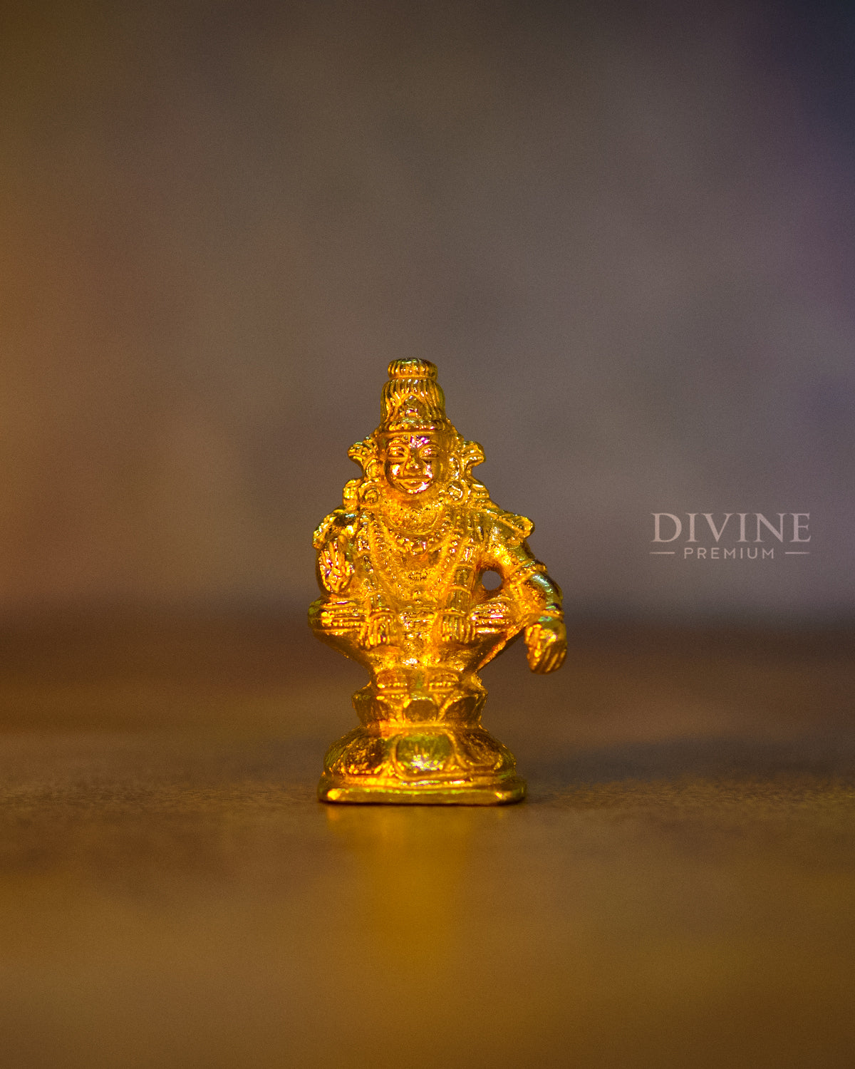 Lord Ayyappan Handmade Brass Idol (4 inch)