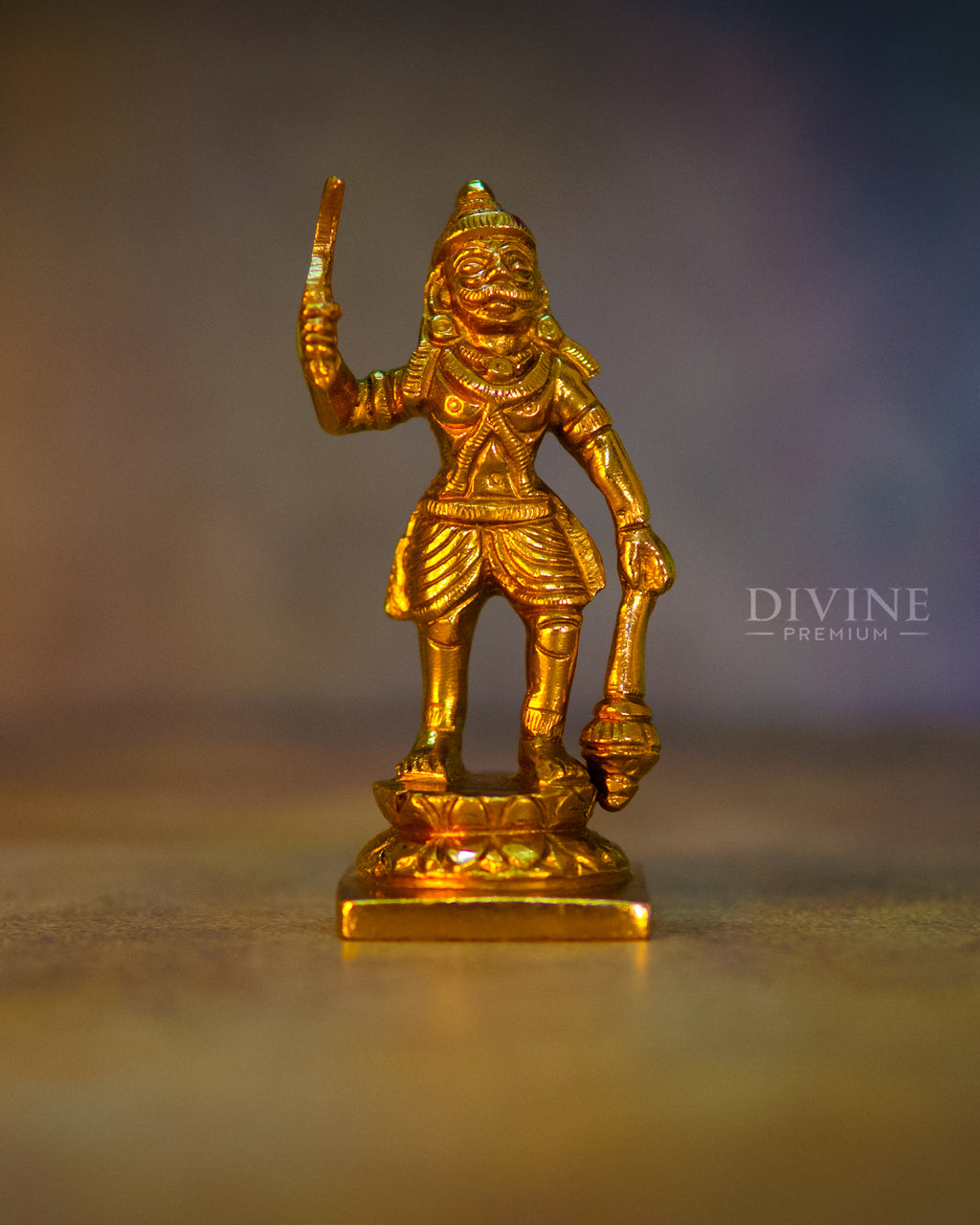 Lord Ayyanar Handmade Brass Idol (4 inch)