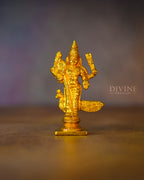 Lord Murugar Handmade Brass Idol (4 inch)
