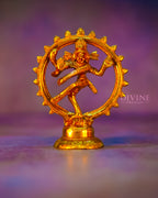 Lord Natarajar Handmade Brass Idol (4 inch)