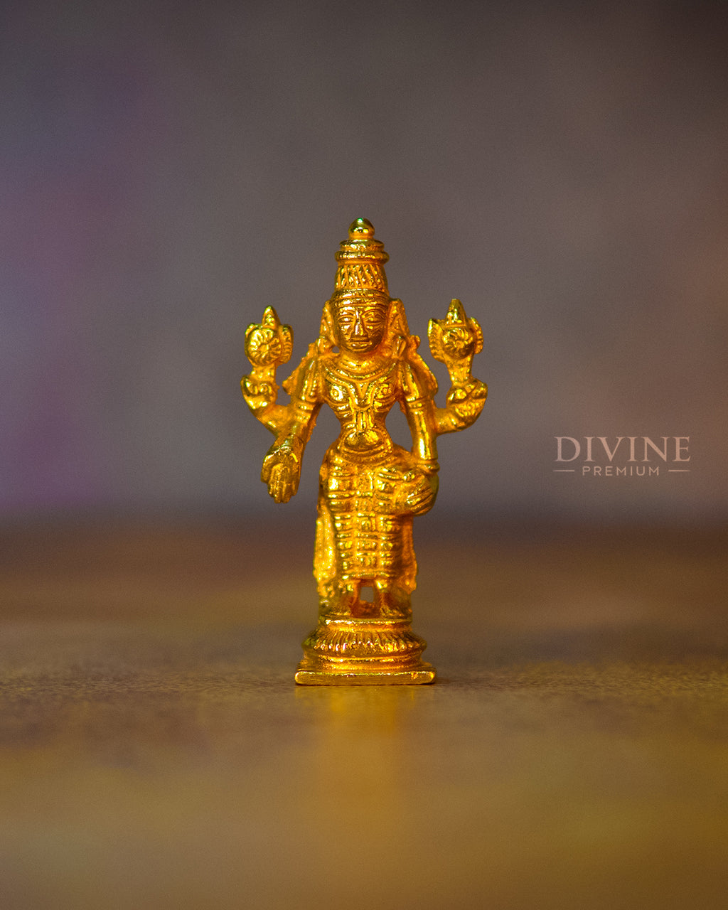 Lord Perumal Handmade Brass Idol (4 inch)