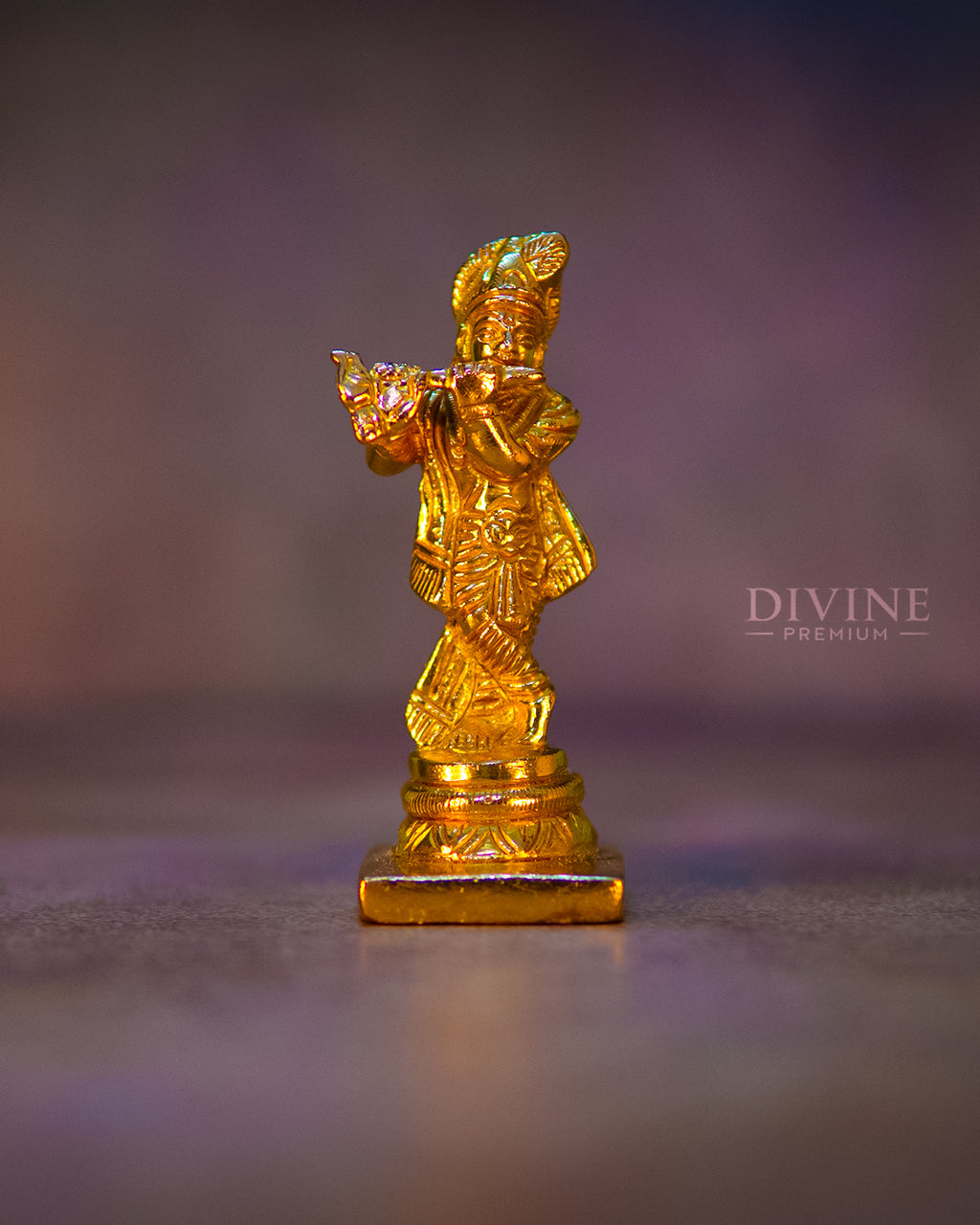 Lord Krishna Handmade Brass Idol (4 inch)