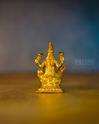 Goddess Lakshmi Handmade Brass Idol (4 inch)
