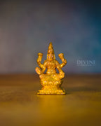 Goddess Lakshmi Handmade Brass Idol (4 inch)