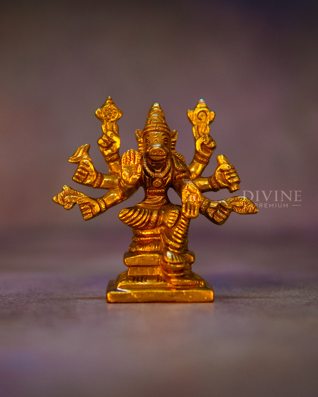 Varaahi Amman Handmade Brass Idol (4 inch)