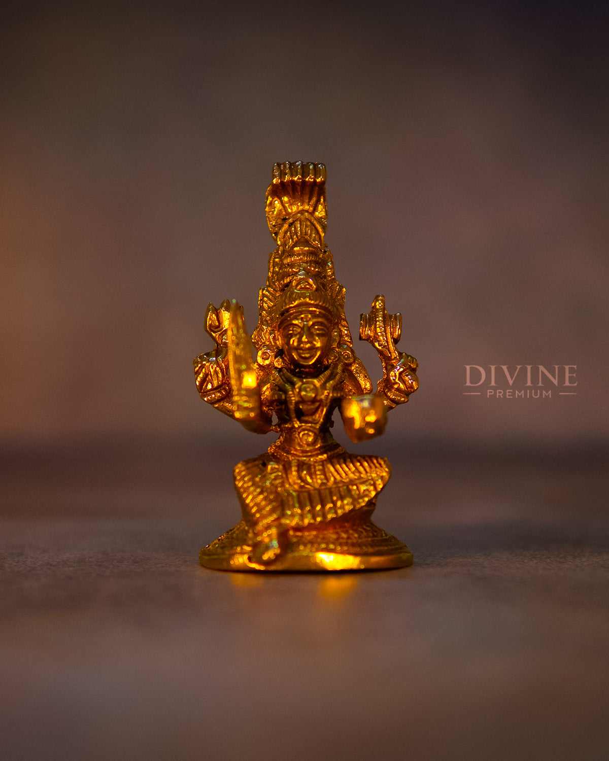 Goddess Maariyamman Handmade Brass Idol (4 inch)